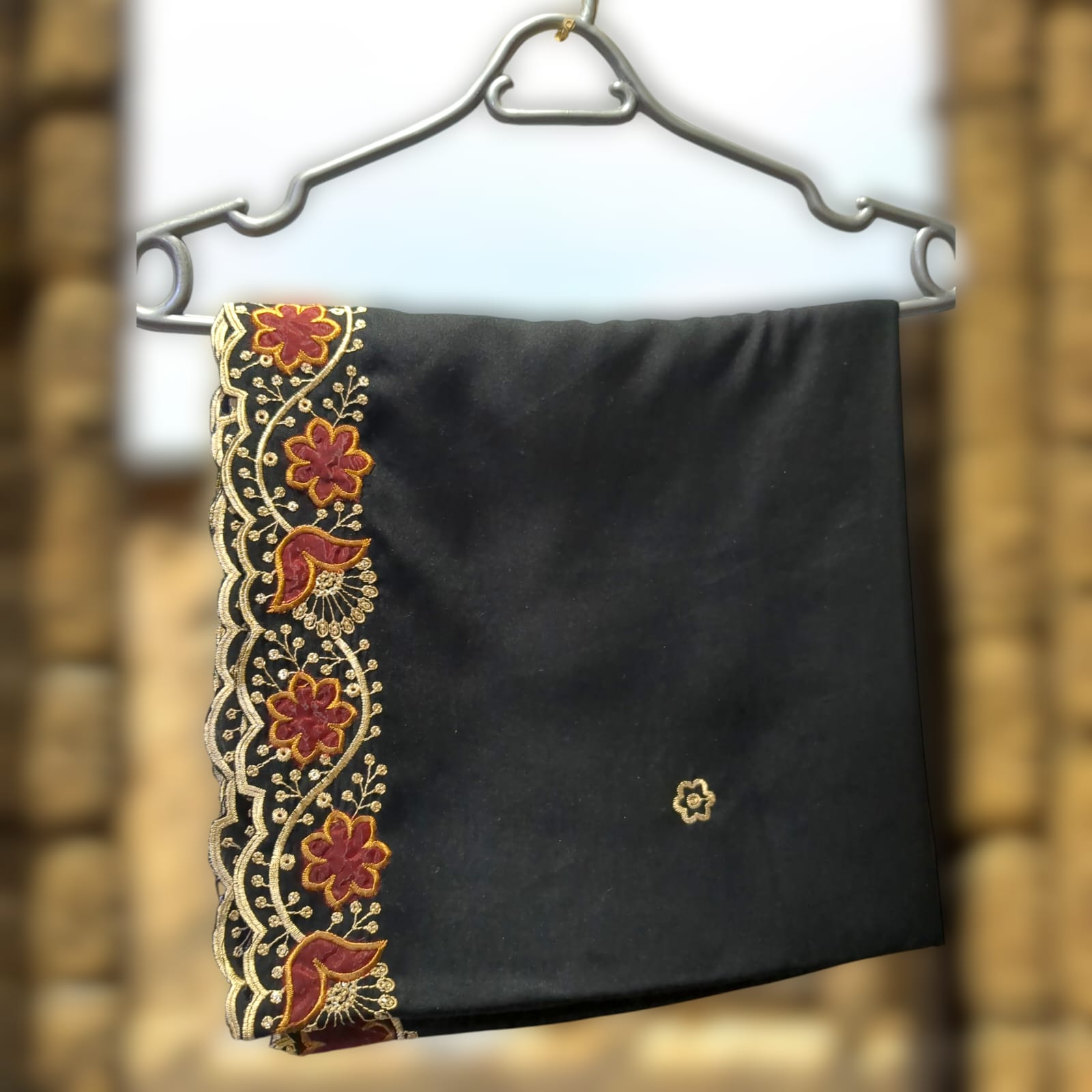 Premium Embroidered Swiss Shawl with Sequence | Soft & Elegant