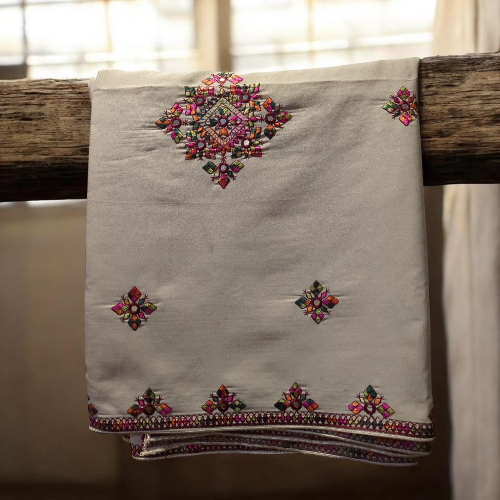Premium Embroidered Swiss Shawl | Soft & Elegant