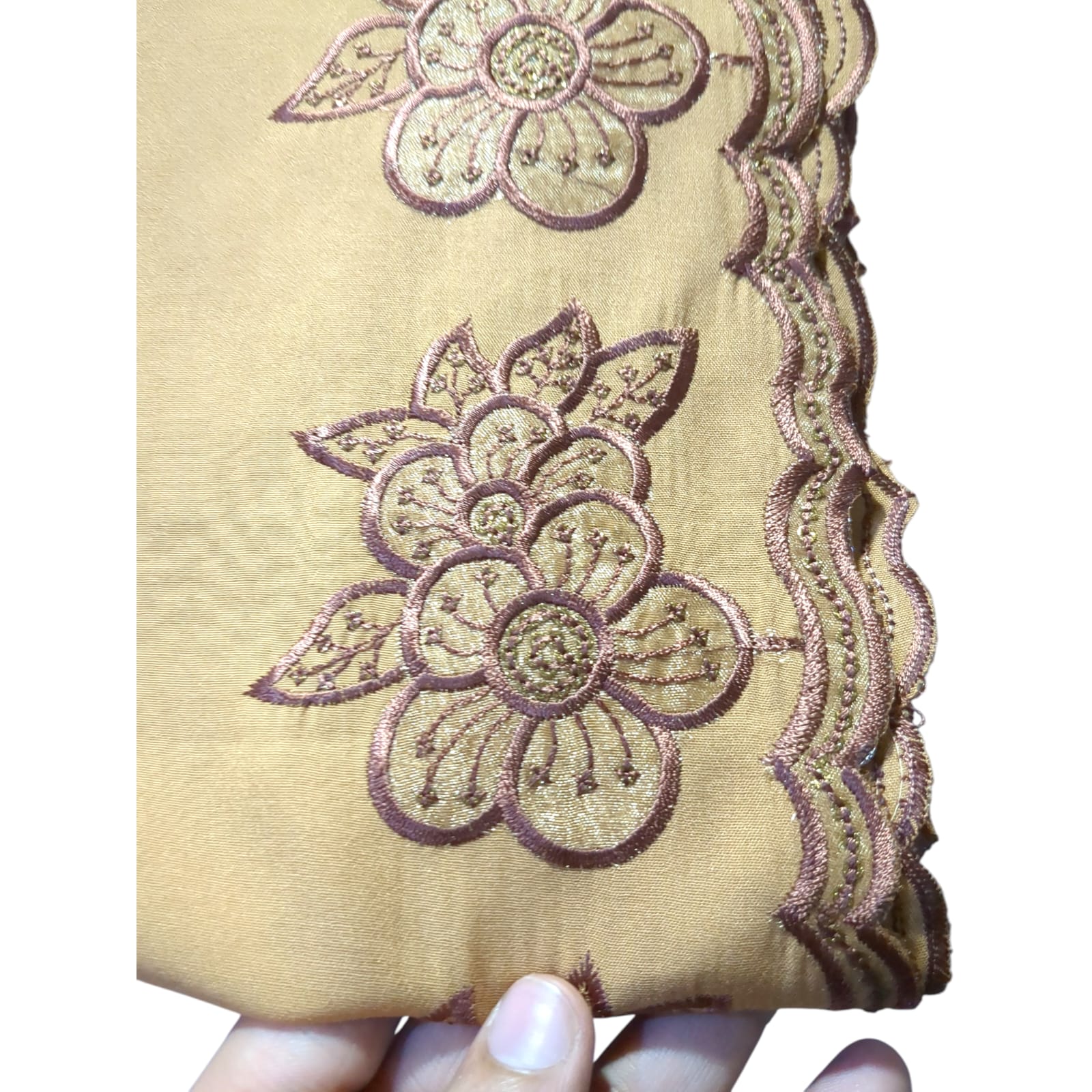 Premium Embroidered Swiss Shawl with Sequence | Soft & Elegant