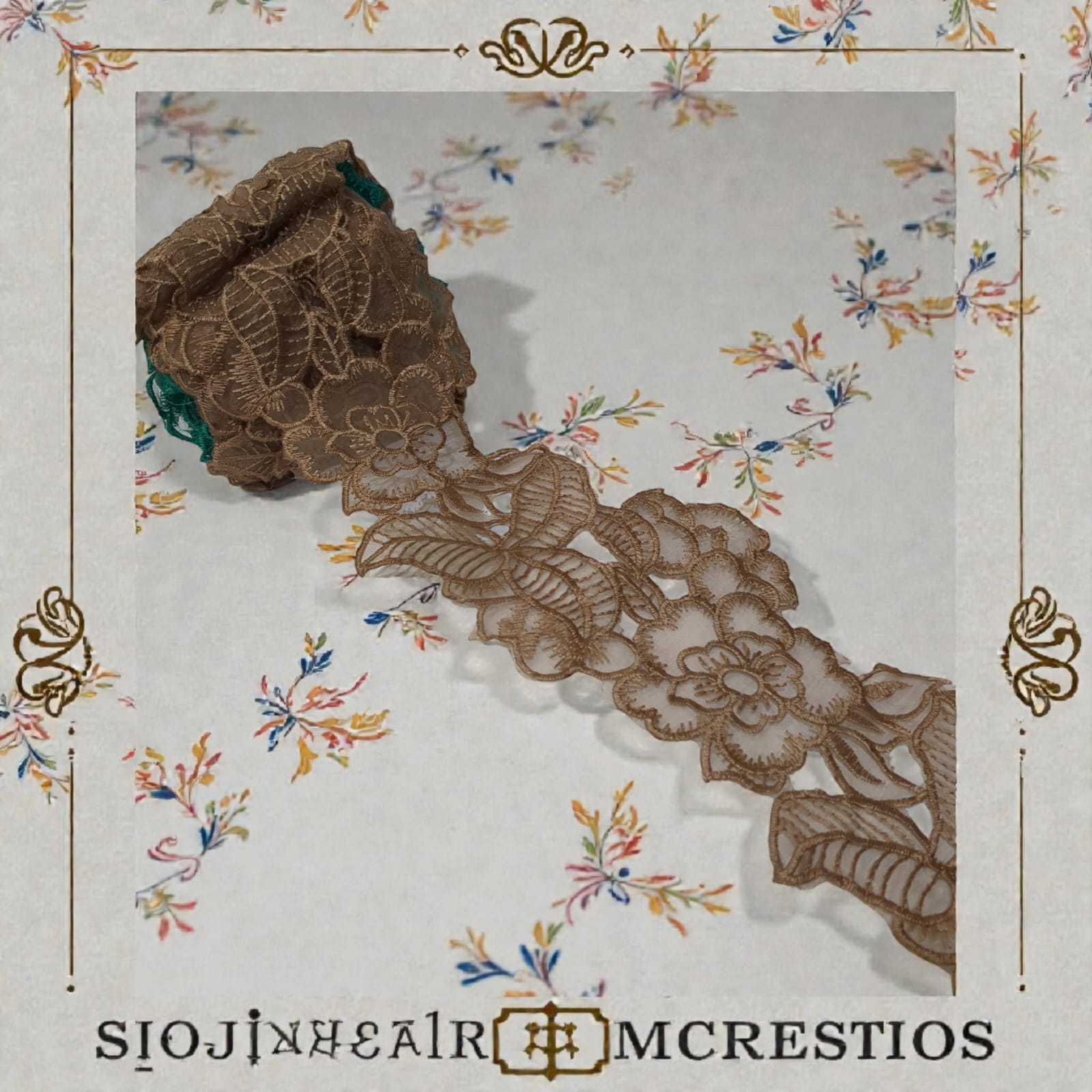 Luxury Embroidery Cutwork Lace with Sequence | 8.5 Yard