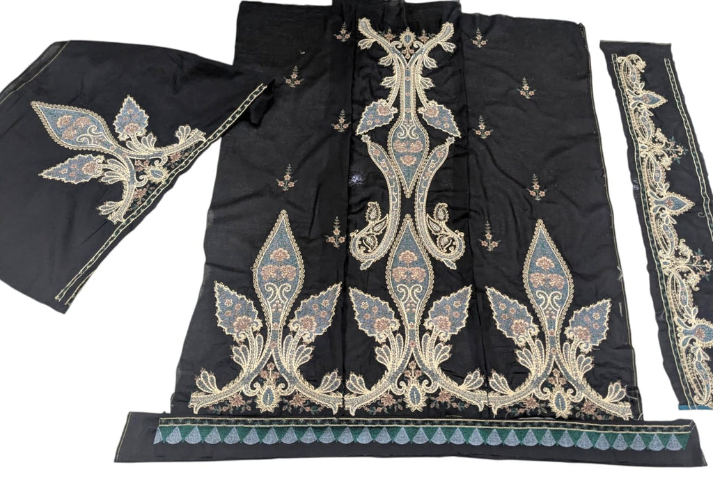 Trending 3 Piece Premium Un-Stiched Embroidered Suit – Elegant Designer Collection