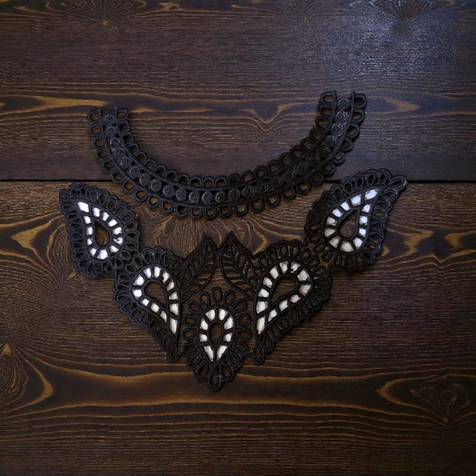 Premium Embroidered Organza Neckline | Elegant Designer Neck Patch