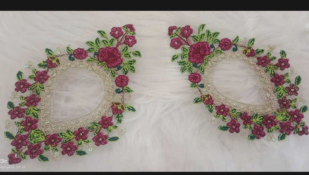 Maria B Inspired Embroidered Neckline with 2 Yards Hemline & 2 Bunches