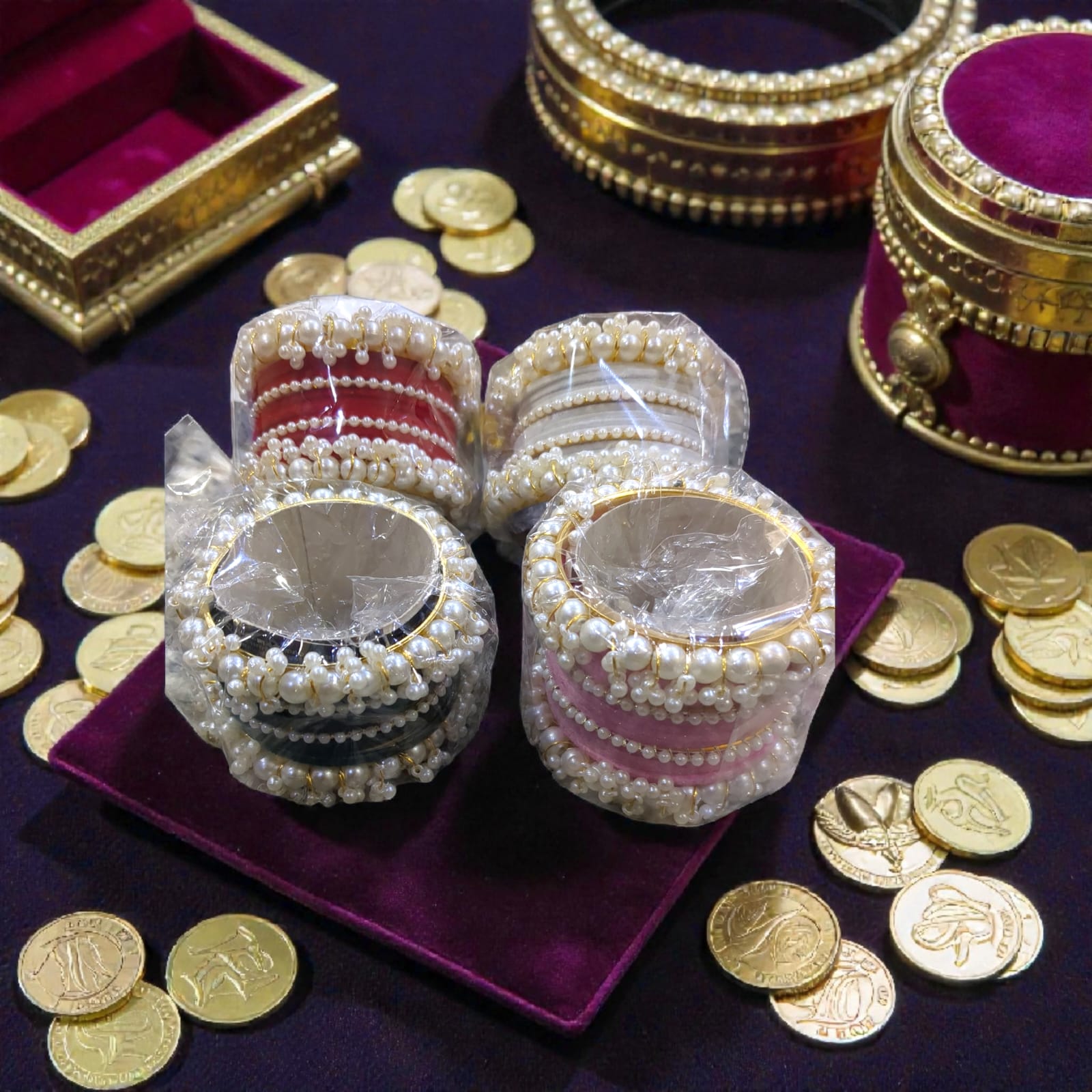 Elegant Metal Bangles Set |Women's Fashion